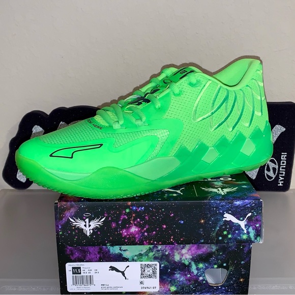 Brand New Puma LaMelo Ball MB.01 Lo “Green Gecko” - Picture 3 of 4